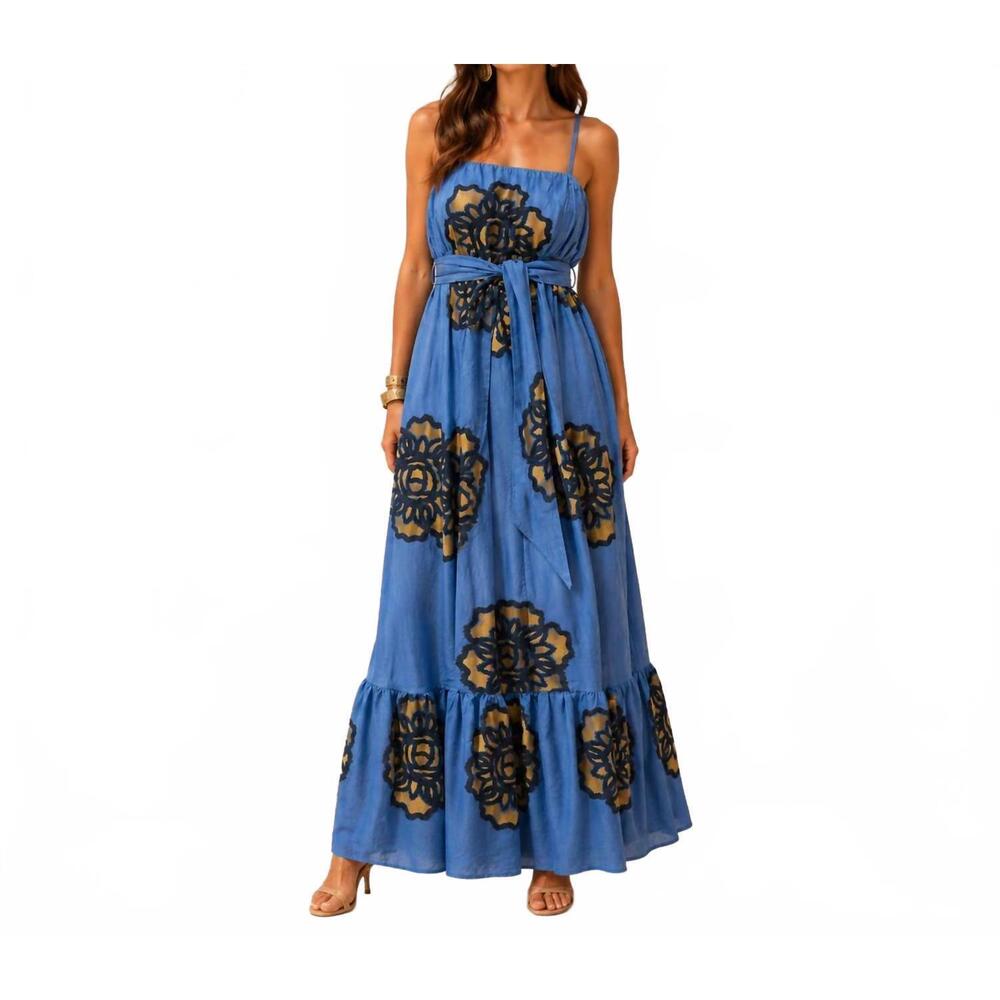 NEW MYSTERY RESORT isla azure maxi dress in blue
